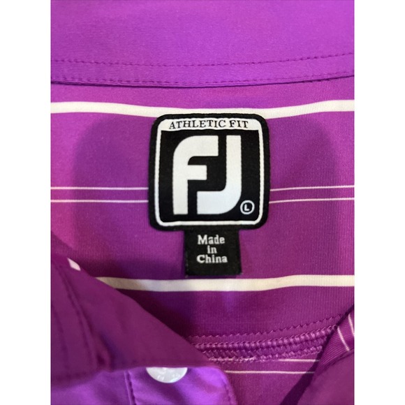Men’s Footjoy Golf Polo Magenta‎ Lg GCCC 1916 Front Stitch - Picture 4 of 6
